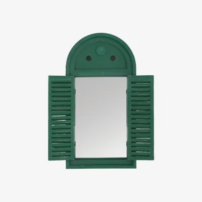 Dunelm Fallen Fruits Louvre Mirror Green