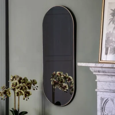 Dunelm Cedar and Sage Metro Elipse Wall Mirror