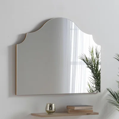 Dunelm Yearn Precious Arched Overmantel Wall Mirror Gold