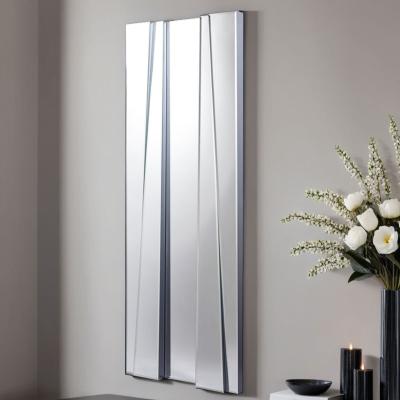 Dunelm Yearn 3d Tapered Full Length Wall Mirror Silver