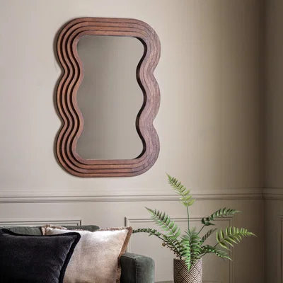 Dunelm Dryden Wavy Rectangle Wall Mirror
