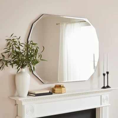 Dunelm Livia Luxe Bevelled Edge Oval Wall Mirror