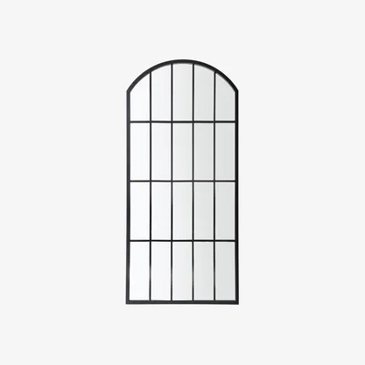 Dunelm Kippin Indoor Outdoor Mirror, Black 140cm x 65cm Black