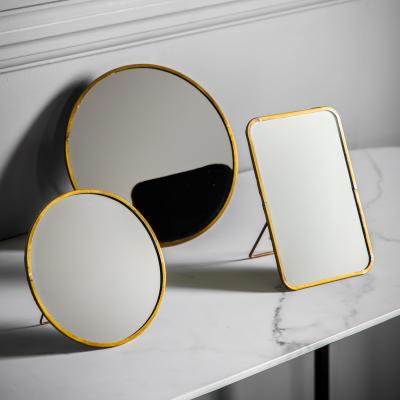 Dunelm Mitchell Round Dressing Table Mirror Antique Brass