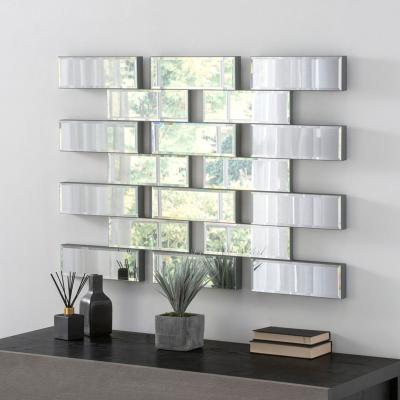 Dunelm Yearn Brickwork Wall Mirror Silver
