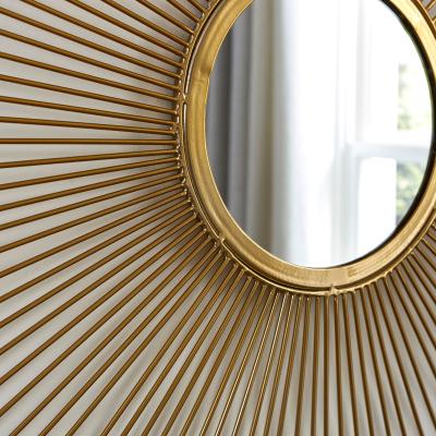 Dunelm Organic Shape Wire Wall Mirror Black