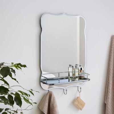 Dunelm Chrome Scalloped Mirror with Storage