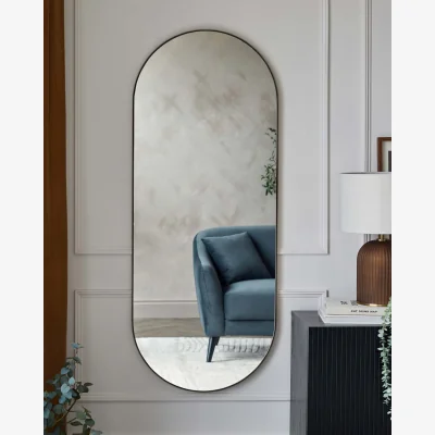 Danetti Alarik Large Full Length Wall Mirror Black