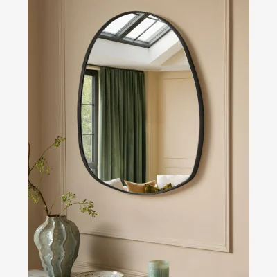 Danetti Caspian black pebble wall mirror