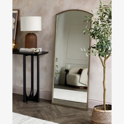 Danetti Hillard Large Full Length Leaner Mirror Antique Nickel