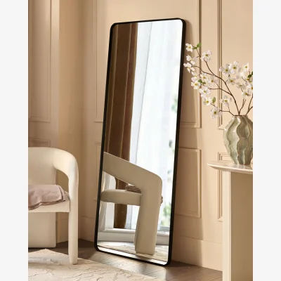 Danetti Yannis black rectangular full length leaner mirror