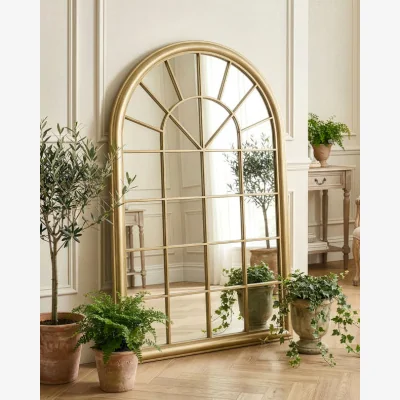 Dibor Tall Round Arch Window Mirror