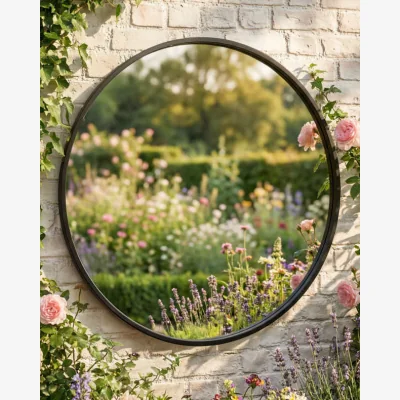 Dibor Contemporary Circular Outdoor Mirror