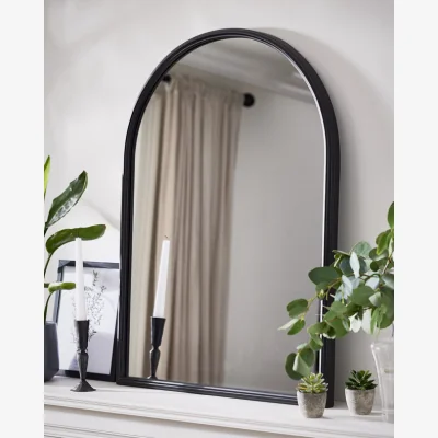 Dibor Classic Indoor Arched Iron Mirror 80cm x 60cm