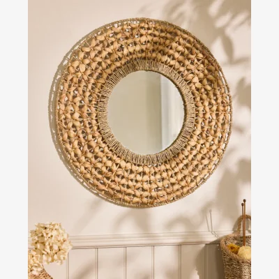 Dibor Lakelyn Water Hyacinth Wall Mirror
