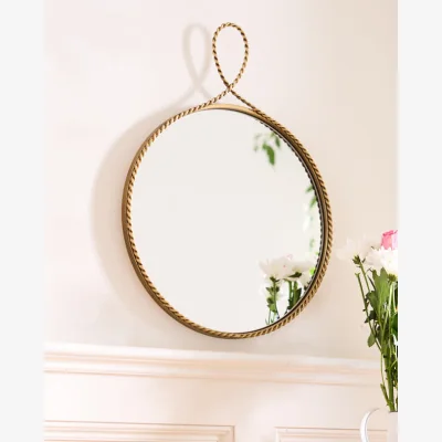 Dibor Gold Braided Edge Mirror