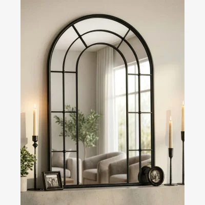 Dibor Canet Black Tall Indoor Mirror