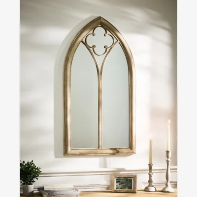 Dibor Vienne Pointed Arch Window Mirror 105cm x 56cm