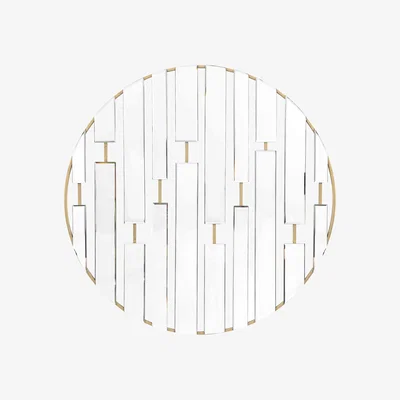 Furniture Village Tessa Round Gold Mirror