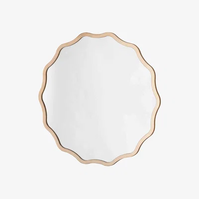 Furniture Village Wave Circle Mirror - Gold