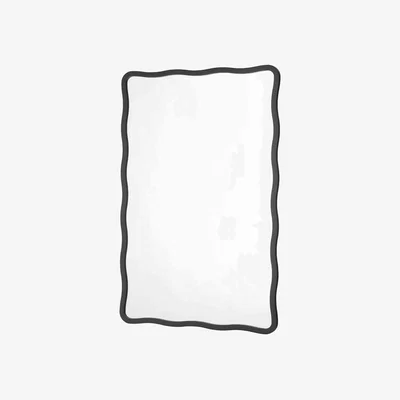 Furniture Village Wave Rectangle Mirror - Black