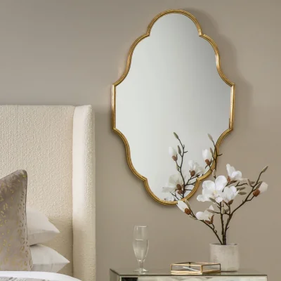 French Bedroom Parisian Quatrefoil Wall Mirror
