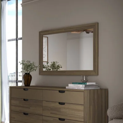Feather & Black Saunders Mirror, Neutral Wood