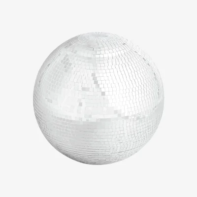 Habitat Habitat Silver Mirror Disco Ball Christmas Decoration
