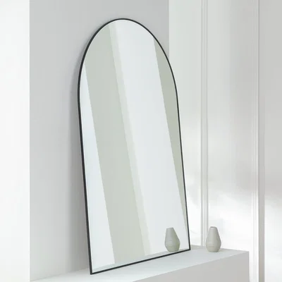 Habitat Habitat Black Arch Wall Mirror - 100x70cm