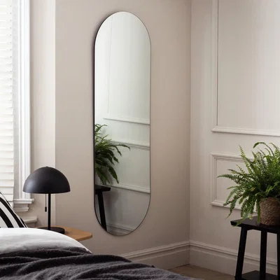 Habitat Habitat Frameless Pill Shaped Wall Mirror - 50x150cm
