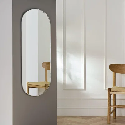 Habitat Habitat Silver Pill Wall Mirror - 100x60cm