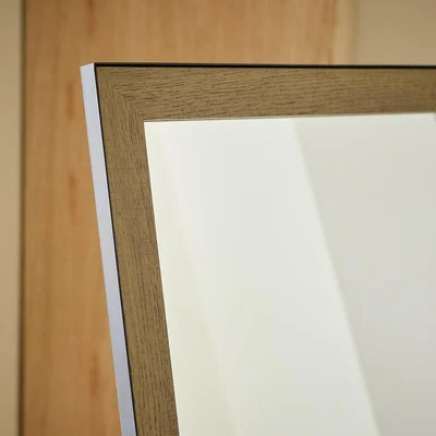 Habitat Habitat Black Metal & Wood Freestanding Mirror - 147x45cm