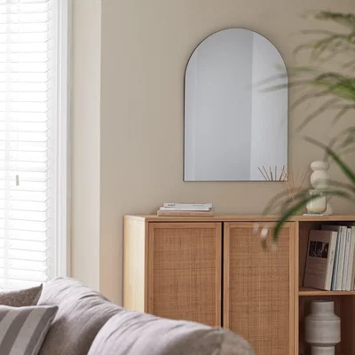 Habitat Habitat Frameless Arch Shaped Wall Mirror - 50x70cm