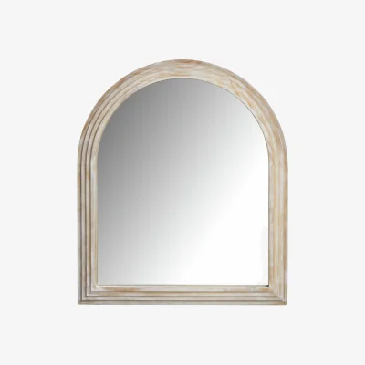 Habitat Habitat Brown Wooden Arch Wall Mirror - 90x77cm