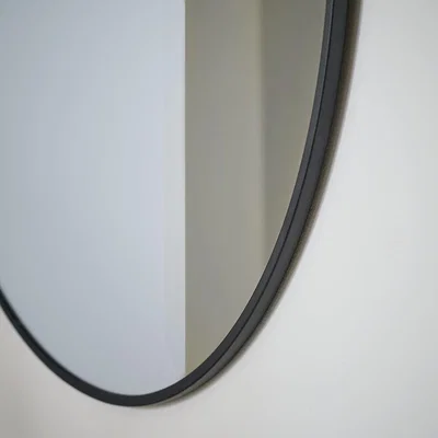 Habitat Habitat Black Round Wall Mirror - 50x50cm