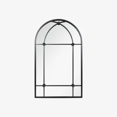 Habitat Aston & Wold Arundel Arch Shaped Garden Mirror - Black