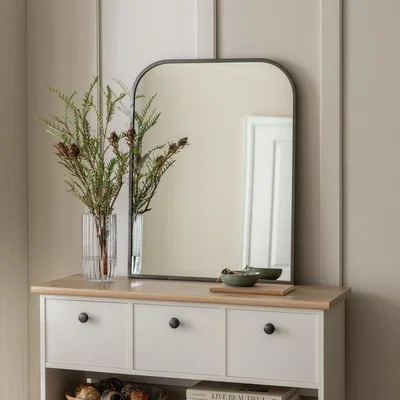 Habitat Habitat Distressed Zinc Effect Arch Wall Mirror - 70x54cm