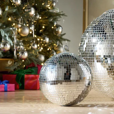 Habitat Habitat Silver Mirror Disco Ball Christmas Hanging Ornament