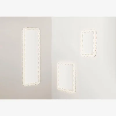 Heal's Normann Copenhagen Illu Mirror with Light White 65 x 50cm