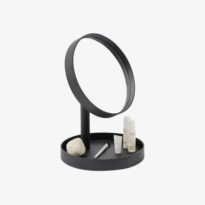Heal's Wireworks Look Magnify Mirror Dark Oak