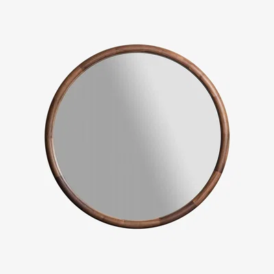 Heal's Porada Giove Round Wall/Floor Mirror Walnut