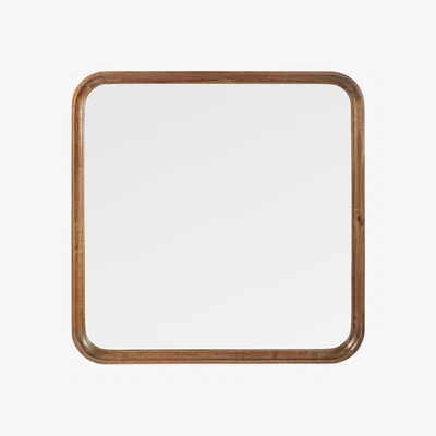 Heal's Heal's Livorno Square Mirror Walnut Finish 90 x 90cm