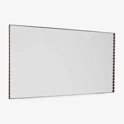 Heal's Hay Arcs Wall Mirror Rectangle Burgundy 133 x 72cm
