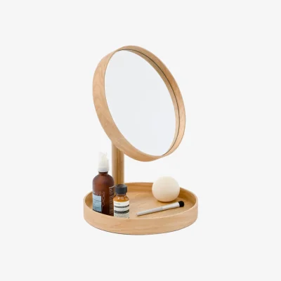 Heal's Wireworks Look Magnify Mirror Oak - Heal's UK Furniture