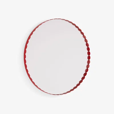 Heal's Hay Arcs Wall Mirror Round Red 60cm