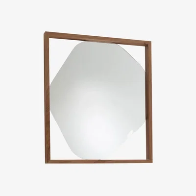Heal's Ligne Roset Belize Mirror Small Black Stained Ash