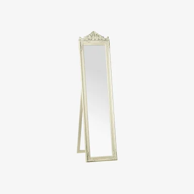 Homebase Cheval Mirror - Cream Gold