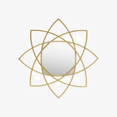 Homebase Farran Metal Wall Mirror - Champagne Gold - 91.5cm