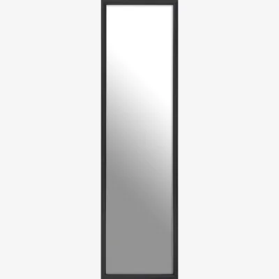Homebase Over Door Hanging Mirror - Black - 33.5x124cm