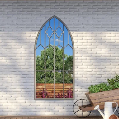 Homebase MirrorOutlet Buttercup Country Arch Extra Large Garden Mirror - 160x85cm